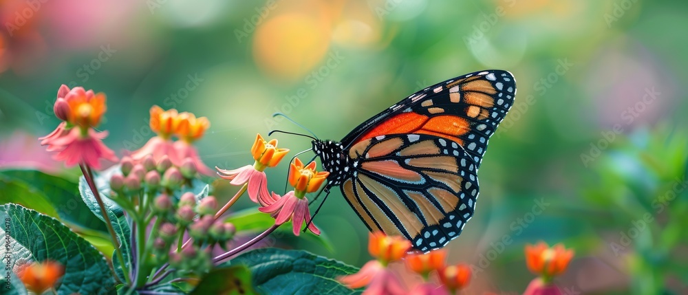 A butterfly is eating a flower A butterfly is eating a flower