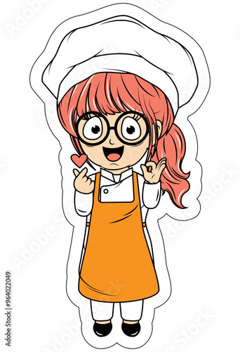 cute little chef cartoon