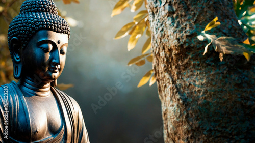 Canvas Print Buddha statue in the garden.