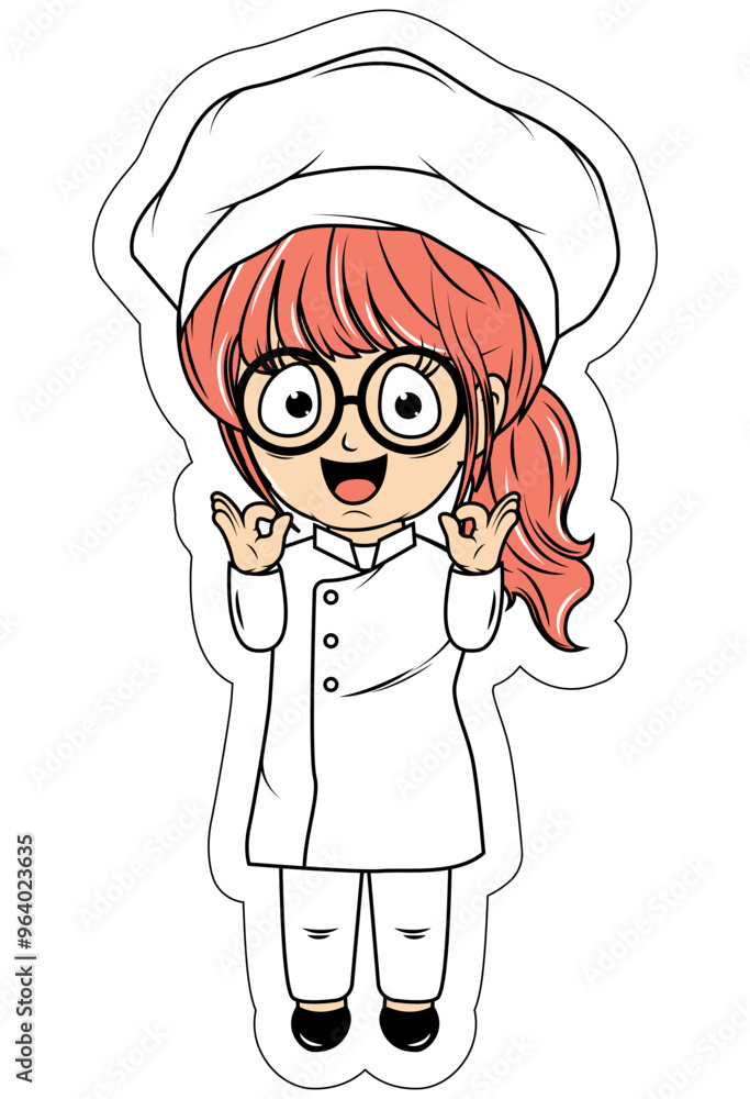 Cute Little Chef Cartoon