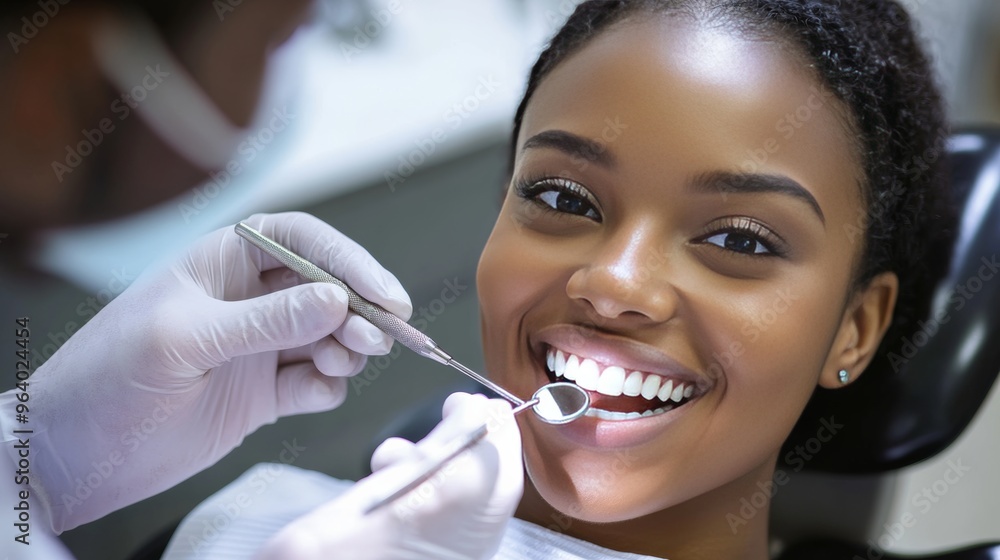 the patient has a dental check-up at the dentist the patient has a dental check-up at the dentist