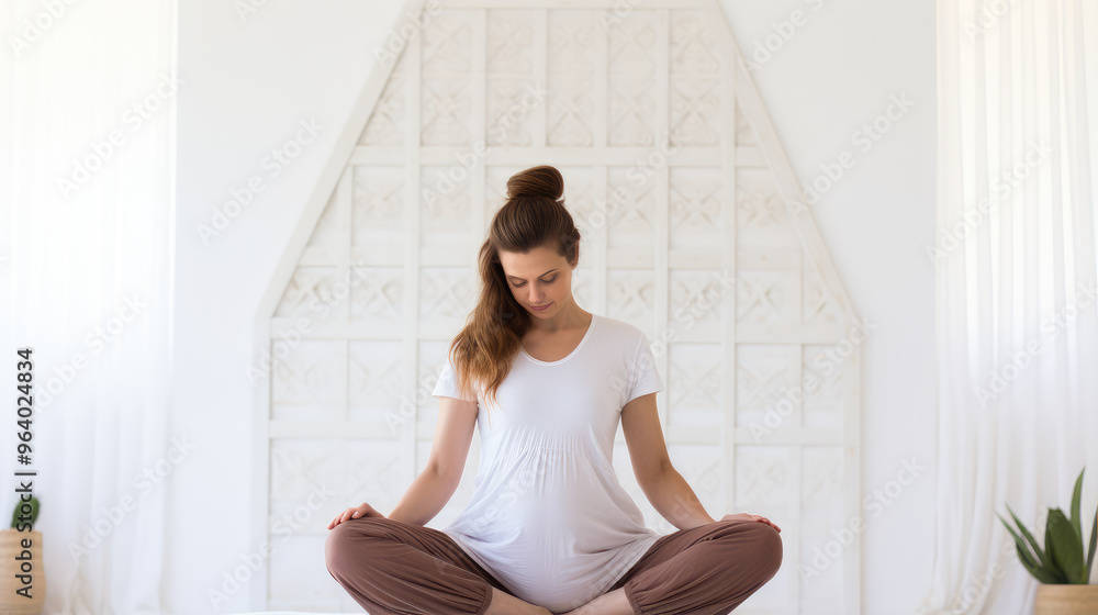 Tranquil Home Yoga Session in Minimalist Space Tranquil Home Yoga Session in Minimalist Space