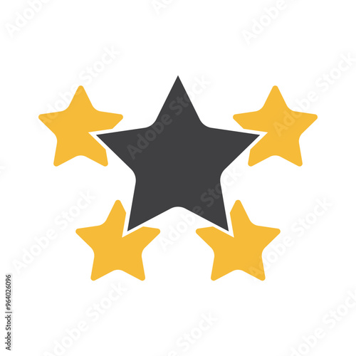 Four Rating Star Template Icon