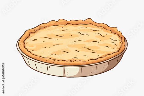 Delicious homemade pie illustration