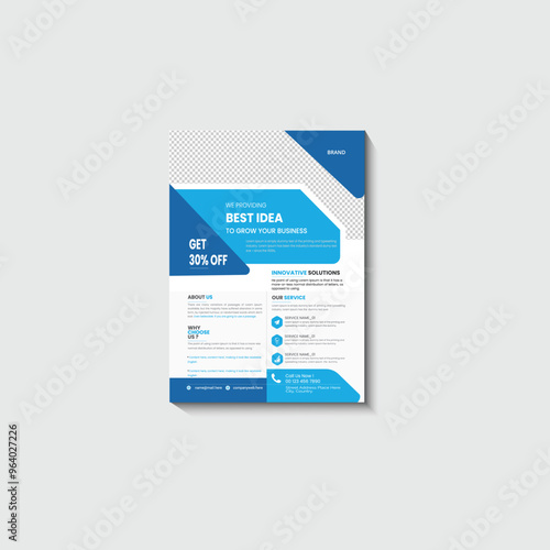 Corporate modern business flyer design template