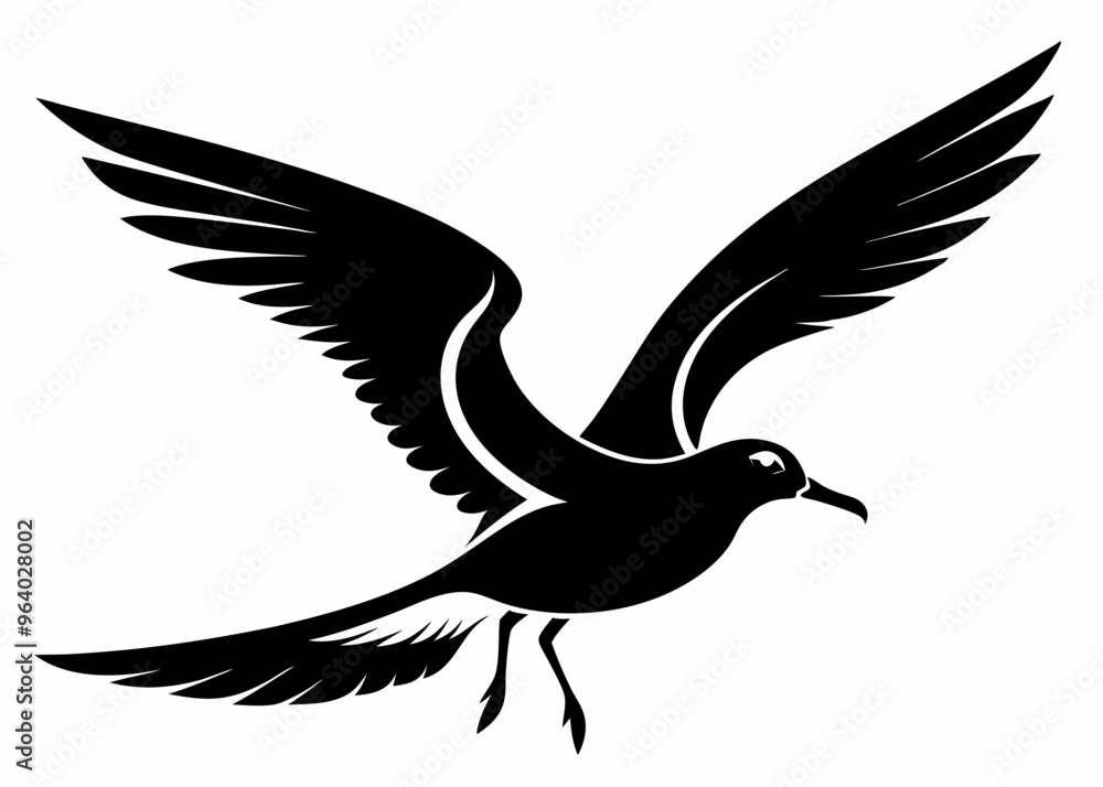 Obraz premium Seagull silhouette vector illustration