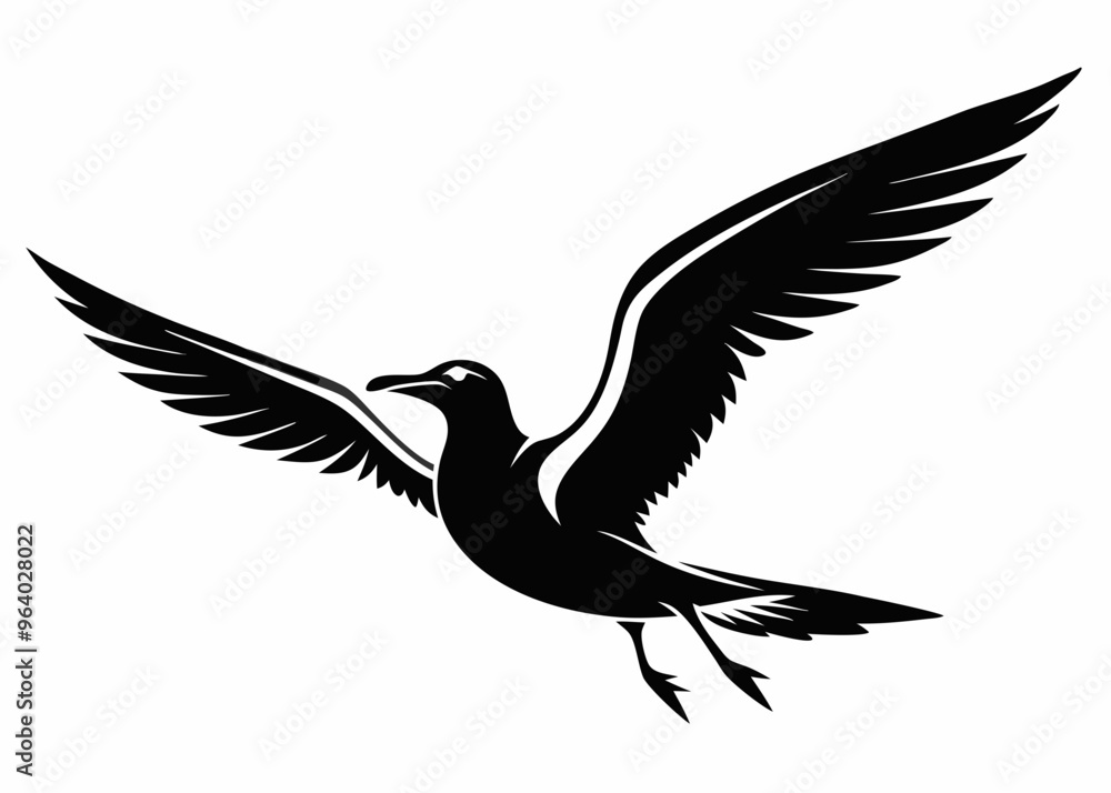 Seagull silhouette vector illustration Seagull silhouette vector illustration