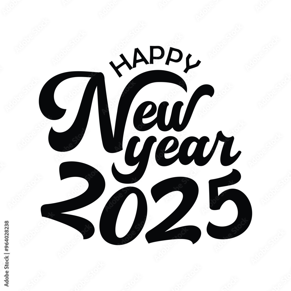 Happy new year 2025 typography vector illustration. New year logotype for poster, banner, social media post design. Handwritten lettering cover, wishing card.
Happy new year 2025 typography vector illustration. New year logotype for poster, banner, social media post design. Handwritten lettering cover, wishing card.