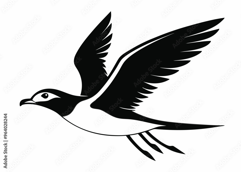 Obraz premium Seagull silhouette vector illustration