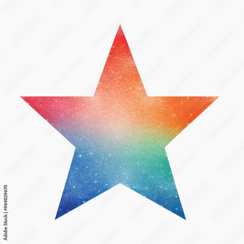 Obraz premium Colorful gradient star illustration