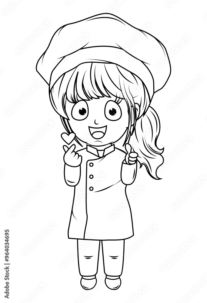 coloring little chef cartoon coloring little chef cartoon