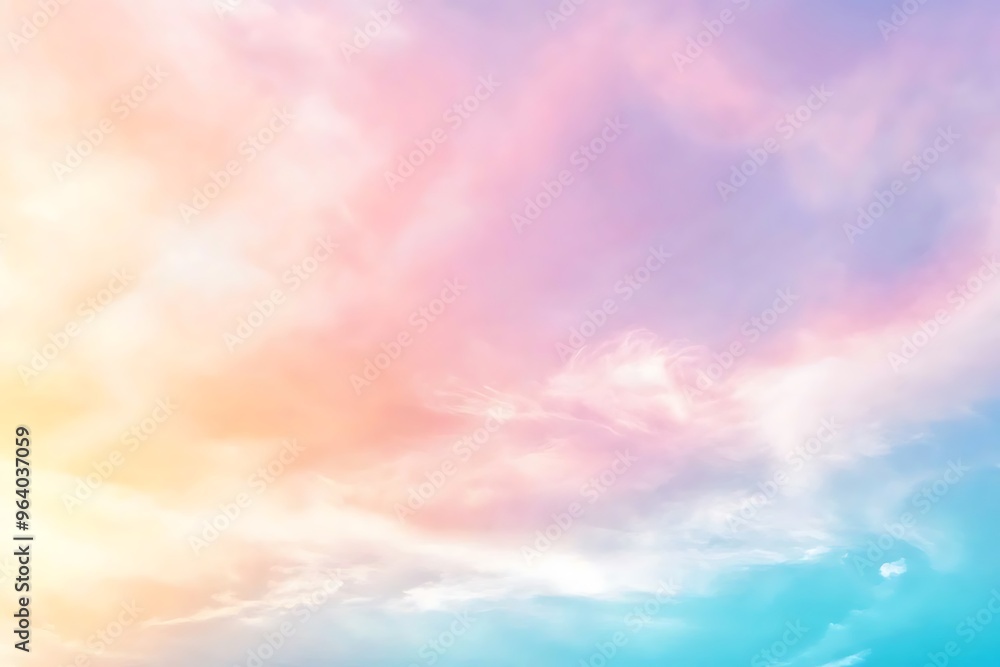 A Serene Pastel Sky: A Dreamlike Horizon of Soft Colors A Serene Pastel Sky: A Dreamlike Horizon of Soft Colors