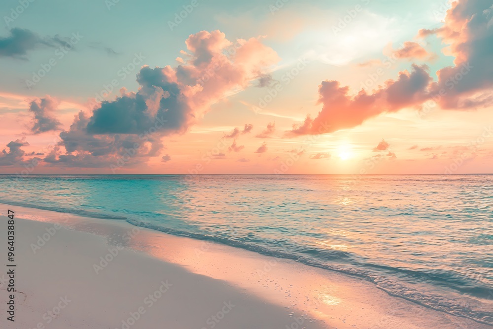 Serene Sunset Over Calm Waters: A Tropical Paradise Serene Sunset Over Calm Waters: A Tropical Paradise