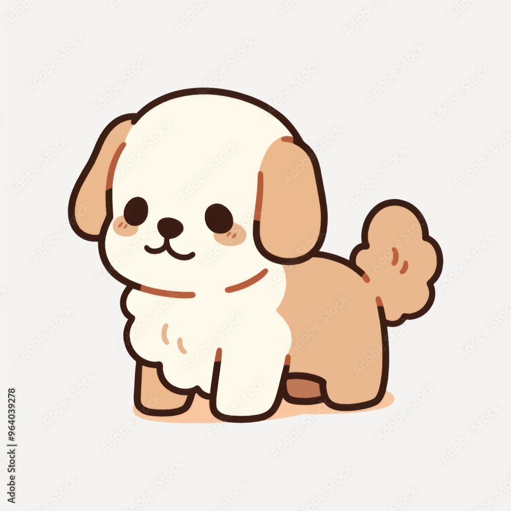 Cute cartoon puppy illustration Cute cartoon puppy illustration