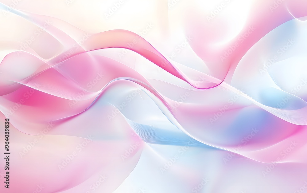 A white background with pastel blue and pink wavy lines A white background with pastel blue and pink wavy lines