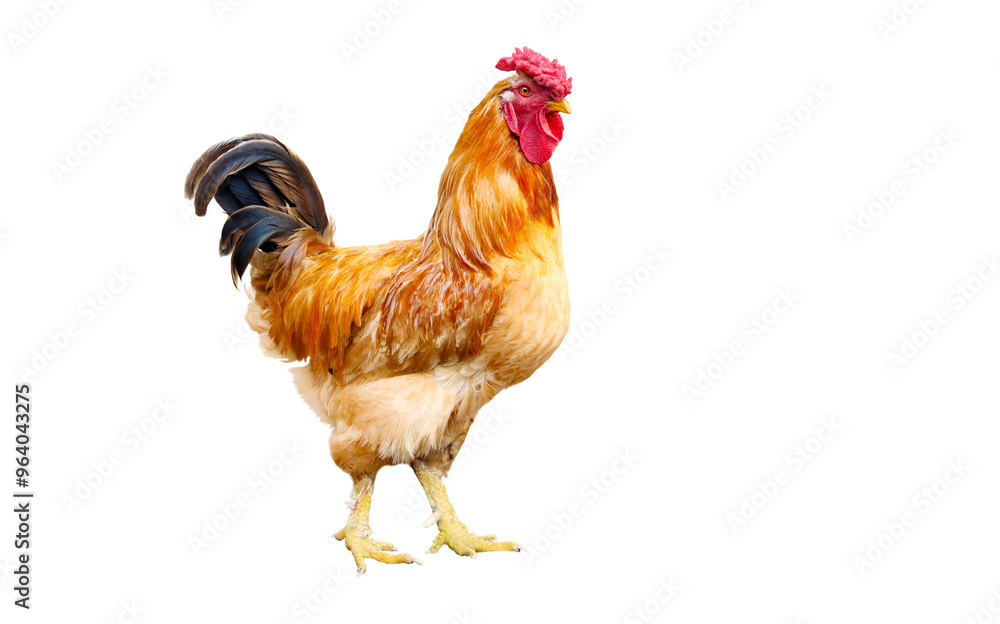 Fototapeta premium rooster, red isolated on white