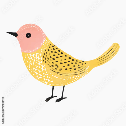 Colorful decorative bird illustration