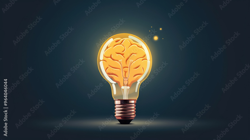 Illuminating the Mind: Ideas and Innovation Concept Illuminating the Mind: Ideas and Innovation Concept