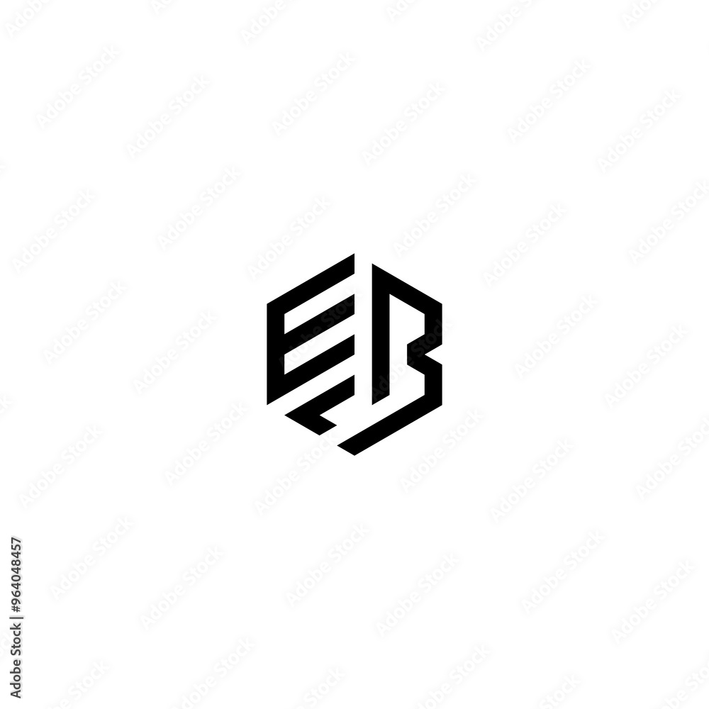 Modern Geometric Logo Design With Monogram Style Modern Geometric Logo Design With Monogram Style