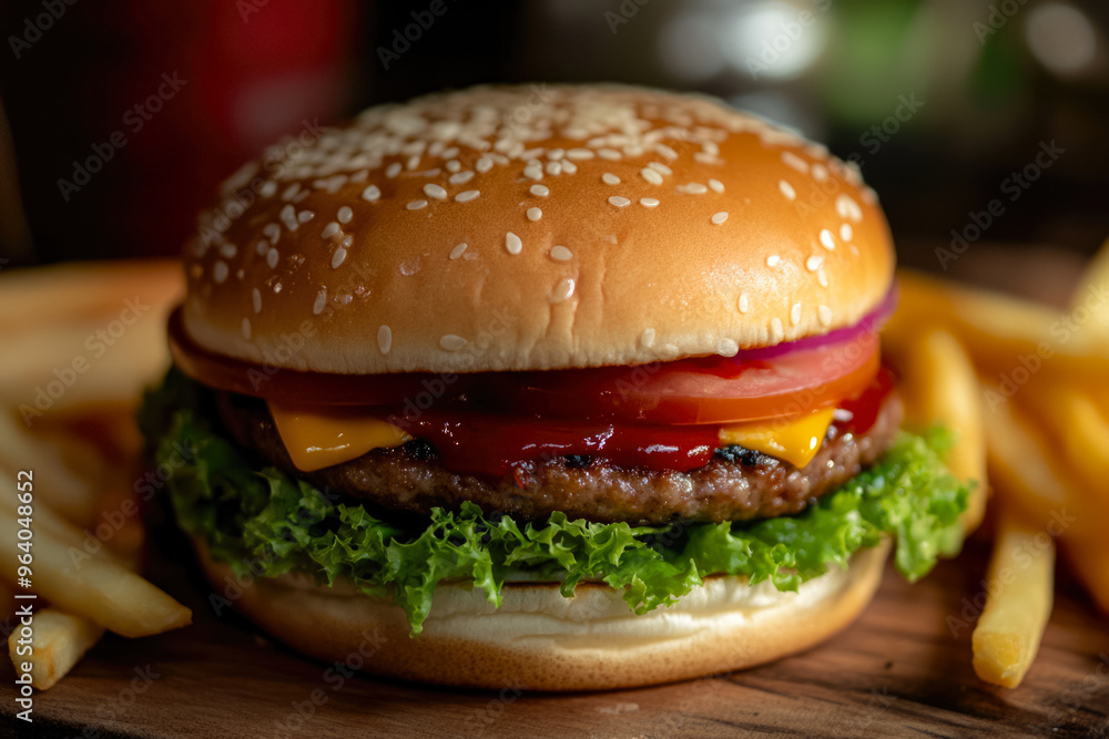 Delicious And Juicy Multilayered Burger On The Table For Advertising And Graphic Collabs Created With Artificial Intelligence Delicious And Juicy Multilayered Burger On The Table For Advertising And Graphic Collabs Created With Artificial Intelligence