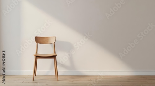 A single chair sits against the wall of an empty room, the feeling of abandonment filling the space