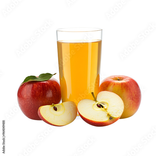 Juice of Apple, Glass of Juice, Fresh Apple Juice, Nutritional Benefits, Health Advantages, and Immunity Boost. Generative AI photo