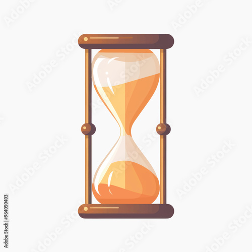 Classic hourglass with flowing sand