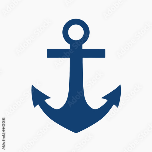 Nautical anchor symbol vector