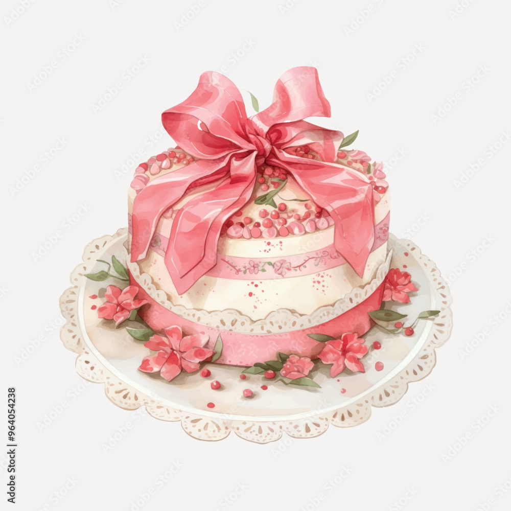 Elegant floral pink cake Elegant floral pink cake