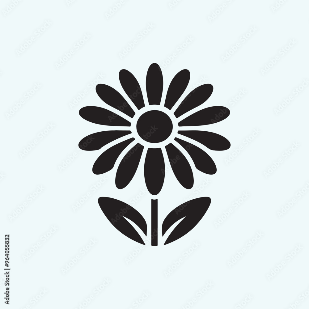 Silhouette vector Daisy flower. Silhouette vector Daisy flower.