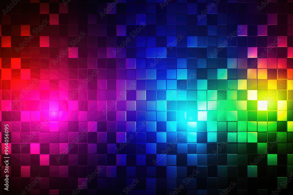 Vibrant Mosaic Pixel Glow Abstract Background Vibrant Mosaic Pixel Glow Abstract Background