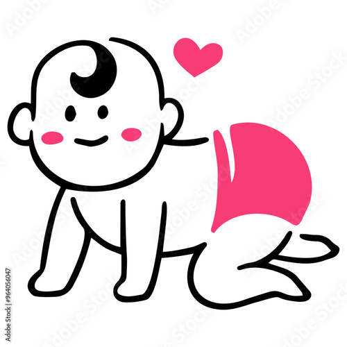 Baby crawling
