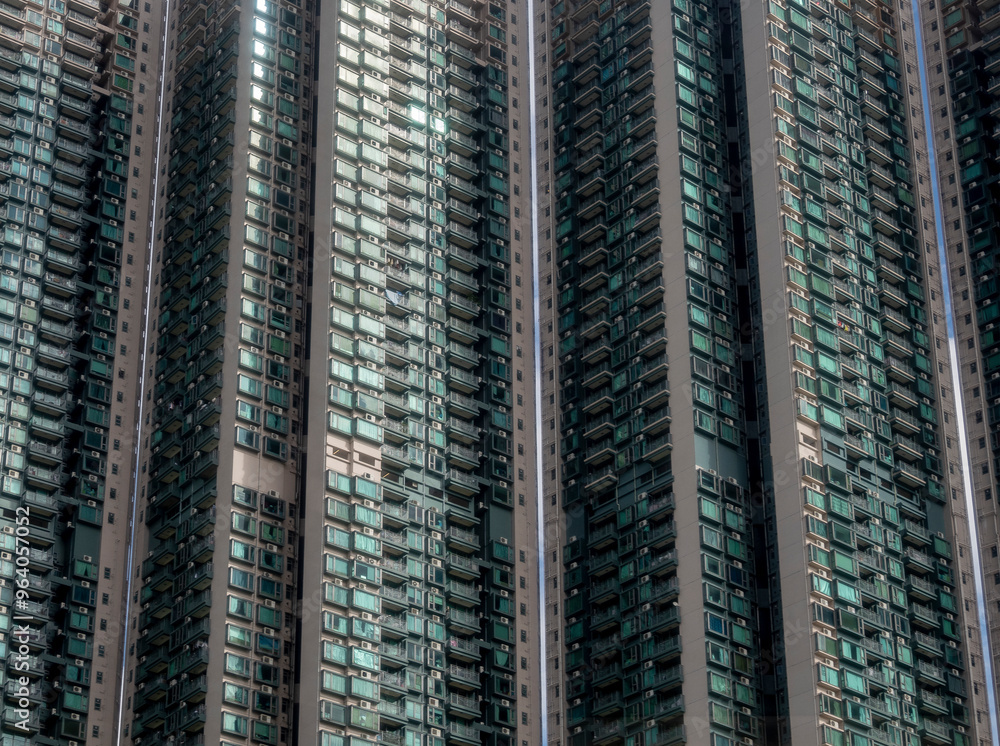 Large high rise tower block skyscraper with multiple apartments or offices crammed together. Large high rise tower block skyscraper with multiple apartments or offices crammed together.