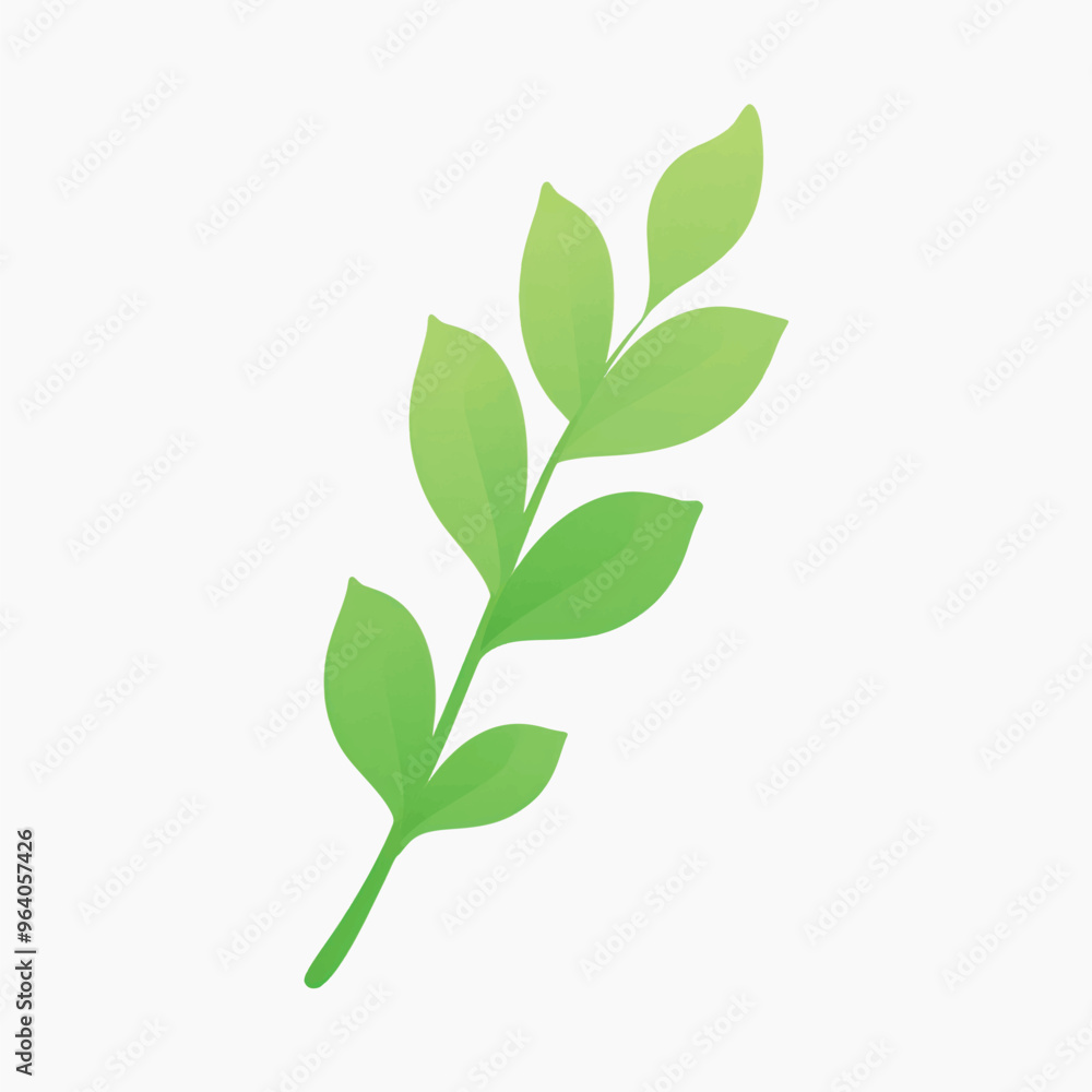 Simple green leaf illustration Simple green leaf illustration