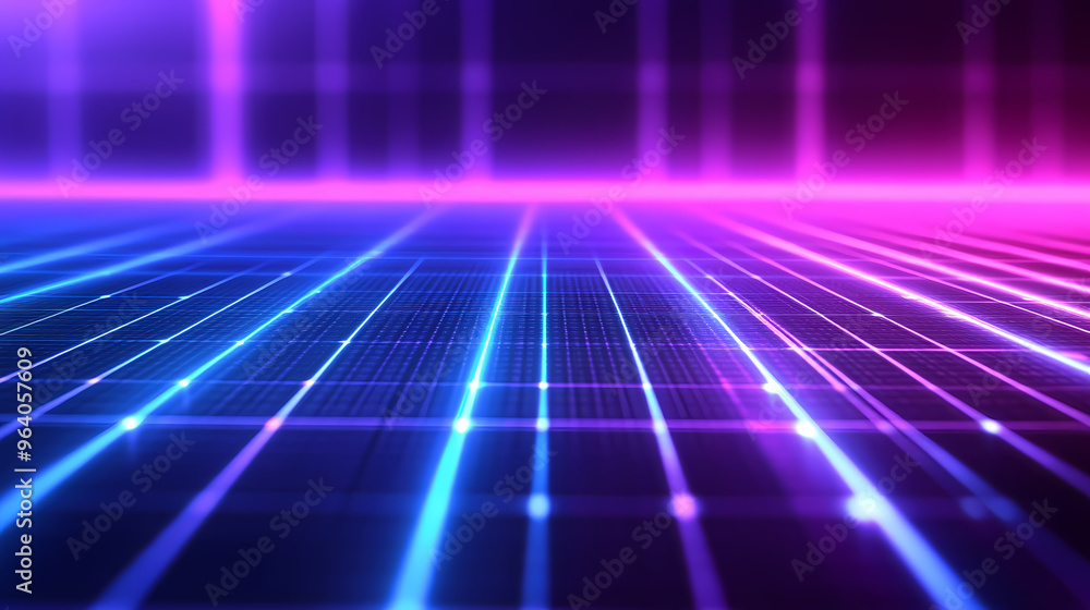 Futuristic tech space with glowing lines Futuristic tech space with glowing lines