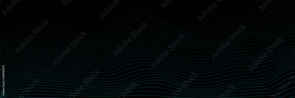 Obraz premium Abstract wave of particles. Big data code representation. Graphic concept for your design
