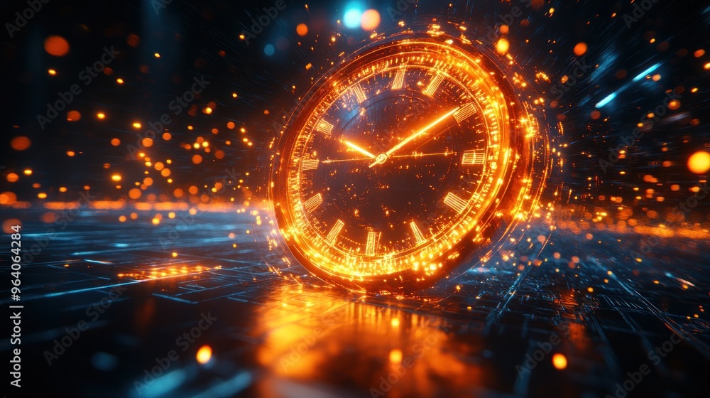 Urgent deadline focus with a critical time countdown and clock. Urgent deadline focus with a critical time countdown and clock.
