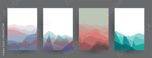 Modern abstract covers set, Modern colorful wave liquid flow poster. Cool gradient shapes composition, vector covers design.	