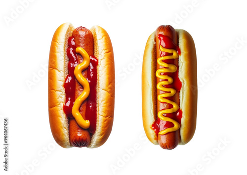 Sausage Bread with Ketchup and Mayonnaise Transparent Background