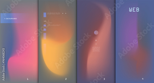 Modern abstract covers set, Modern colorful wave liquid flow poster. Cool gradient shapes composition, vector covers design.	