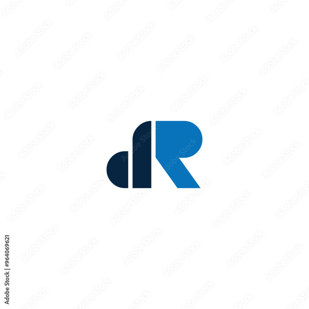 DR or RD abstract letter outstanding professional business awesome artistic branding company different colors illustration. Logo or icon or monogram design. DR or RD abstract letter outstanding professional business awesome artistic branding company different colors illustration. Logo or icon or monogram design.