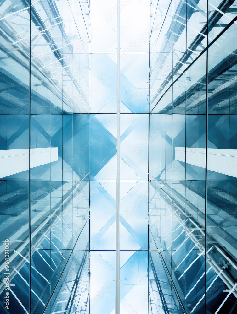 Symmetrical Modern Glass Architecture Design Symmetrical Modern Glass Architecture Design
