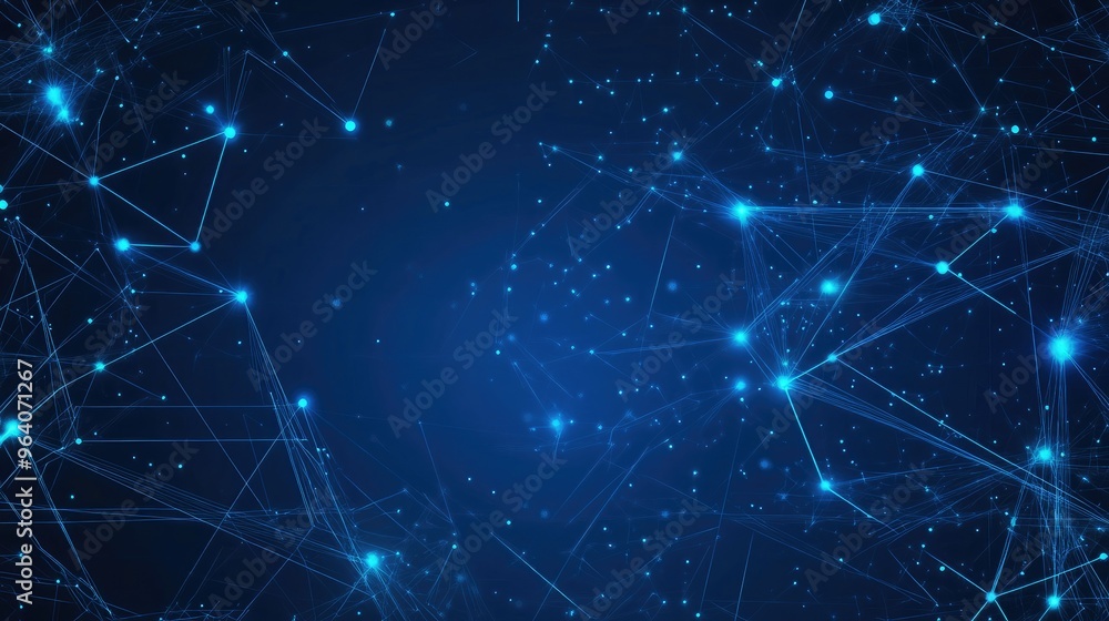Abstract blue technology background with connection lines and dots Abstract blue technology background with connection lines and dots