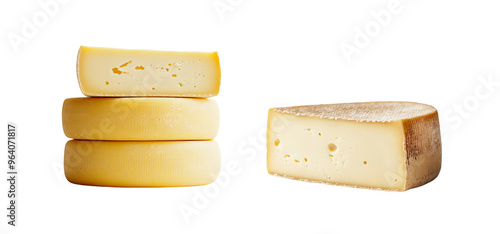 Sliced ​​Cheese Block Transparent Background Image
