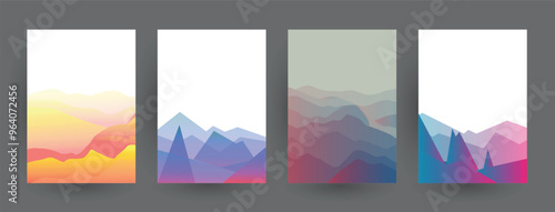 Modern abstract covers set, Modern colorful wave liquid flow poster. Cool gradient shapes composition, vector covers design.	