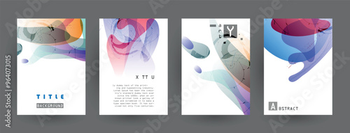 Modern abstract covers set, Modern colorful wave liquid flow poster. Cool gradient shapes composition, vector covers design.	