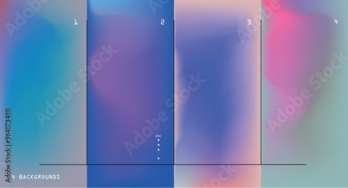 Modern abstract covers set, Modern colorful wave liquid flow poster. Cool gradient shapes composition, vector covers design.	