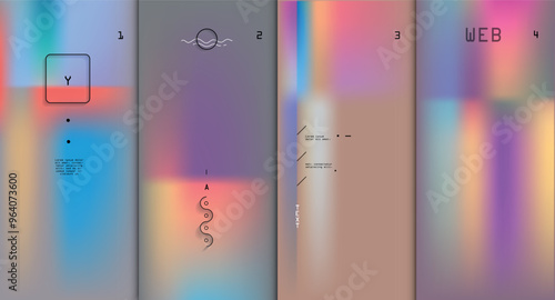 Modern abstract covers set, Modern colorful wave liquid flow poster. Cool gradient shapes composition, vector covers design.	