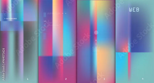 Modern abstract covers set, Modern colorful wave liquid flow poster. Cool gradient shapes composition, vector covers design.	