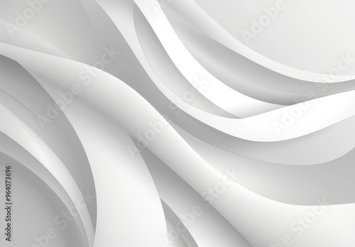 Wallpaper Mural White Smooth Abstract Curves Design Background Torontodigital.ca